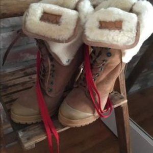 Philip Simon Kevoik Fur lined Lace-up Adjustable Sherpa boots